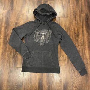 The North Face women’s bear pullover hoodie size small grey fleece sweatshirt
